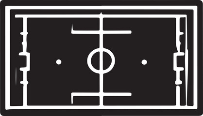 Soccer Field Tactical Board Layout Vector Illustration © Mst