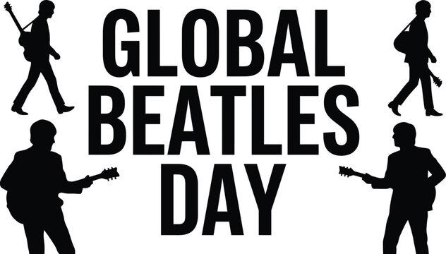 Global Beatles Day with iconic silhouettes