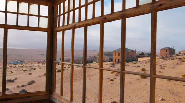 Abandoned diamond ghost town Kolmanskop in Namibia