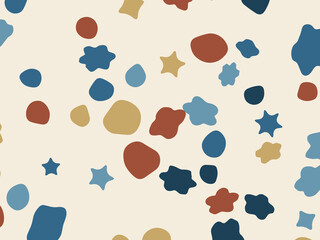 Fototapeta premium Flat Organic Shapes Pattern Contemporary Background