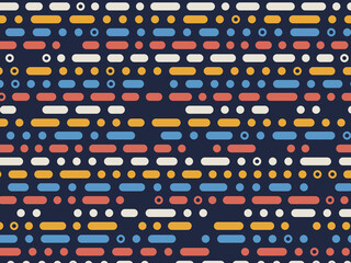 Morse Code Style Pattern Geometric Modern Design © iushakovsky