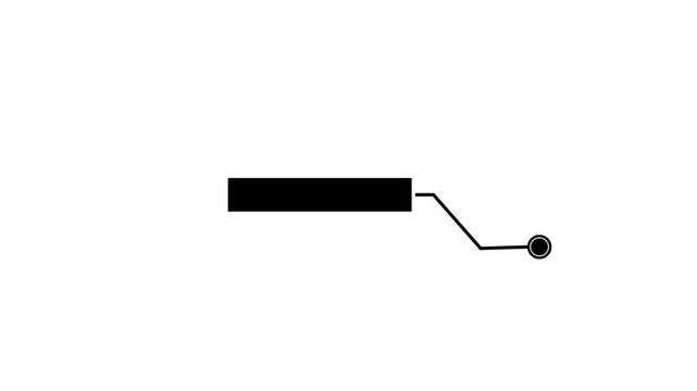 Minimal design thermal signature callout overlay for scientific analysis, and advanced technology data visualization presentations. Modern line icon animation of a digital callout box.