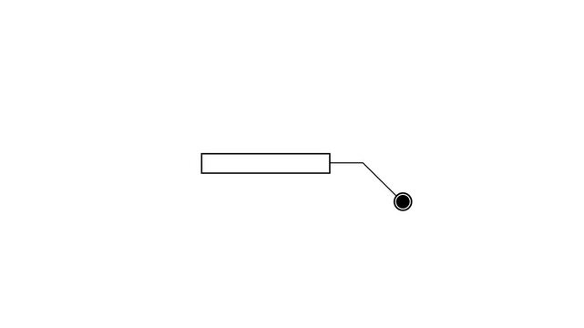 Minimal design thermal signature callout overlay for scientific analysis, and advanced technology data visualization presentations. Modern line icon animation of a digital callout box.