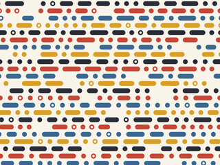 Geometric Rhythm Pattern Dots Dashes Design © iushakovsky
