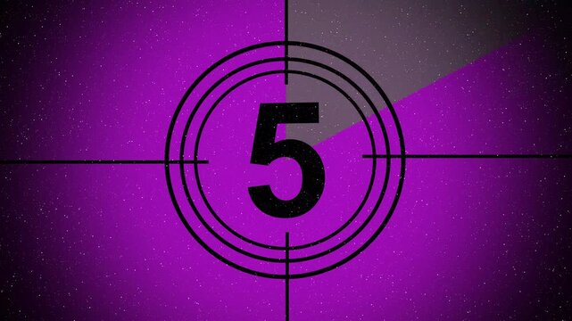 old film countdown 10 9 8 7 6 5 4 3 2 1 Start intro background and 4k animation video
