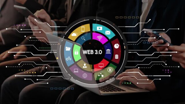 Technology Advancement and Future of Connectivity in Web 3.0 Digital Network with Diverse Icons Representing Innovation and Interaction. Entropy.