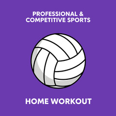 Fototapeta premium Dynamic Volleyball Action Icon For Professional Sports Training And Home Workouts
