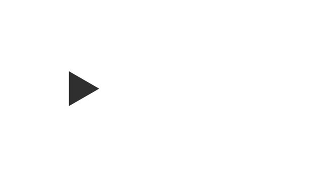 Black right arrow pointer icon. 4K neon arrow video on a white background. Neon arrow sign animation. Orange neon arrow set motion graphics