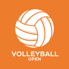 Fototapeta premium Dynamic Volleyball Emblem Graphic For Sports Branding And Event Promotions