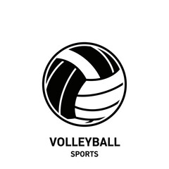 Fototapeta premium Dynamic Volleyball Graphic Sport Icon For Athletic Websites And Apparel Designs