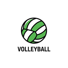 Fototapeta premium Dynamic Volleyball Icon Design For Sports And Recreation Brands