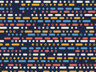 Morse Code Style Pattern Geometric Modern Design © iushakovsky