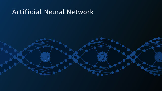 Artificial Neural Network Visualization A Dark Blue Vector Illustration Of Interconnected Nodes intelligence