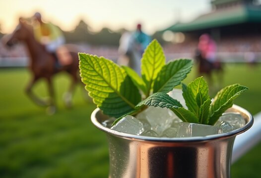 Silver Cup Mint Julep Refreshment Classic Racing Sport Heritage Celebration