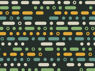 Rhythmic Dots and Dashes Pattern Simple Background © iushakovsky