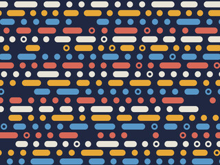 Dot Dash Rows Pattern Minimal Abstract Background © iushakovsky