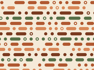 Rhythmic Dots and Dashes Pattern Simple Background © iushakovsky