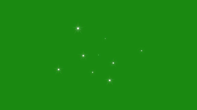 glowing shinning twinkle stars, sparkle, Starry night, twinkle animation traparent, retro sparkle particle movement on black screen background. 4k video