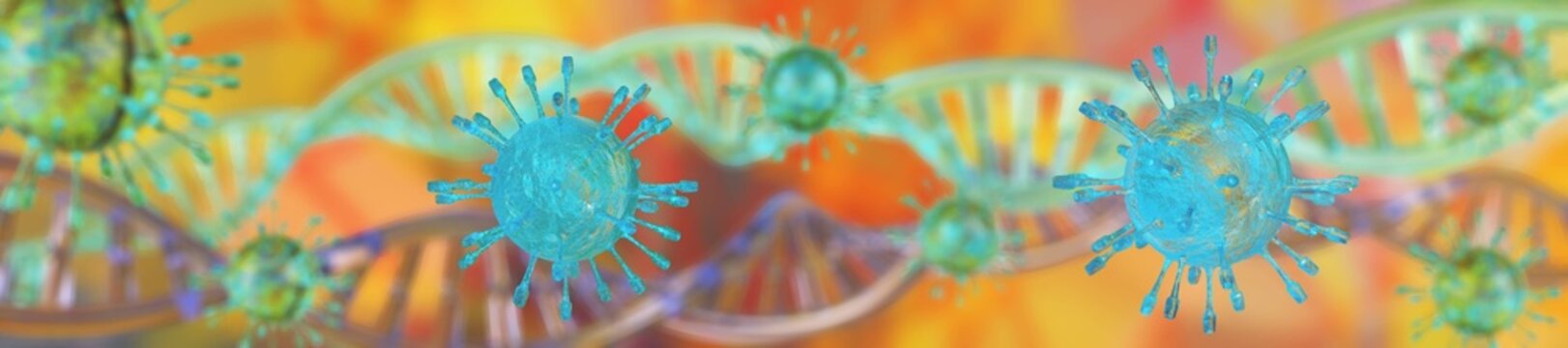 virus close-up, bacteria, 3d rendering