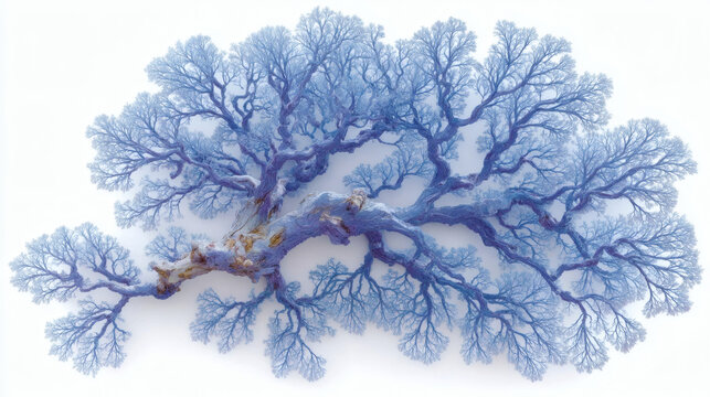 Delicate blue tree branches