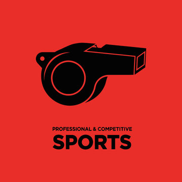 Iconic Sports Whistle Silhouette For Professional Competitive Athletics