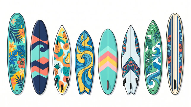 various types of surfboards