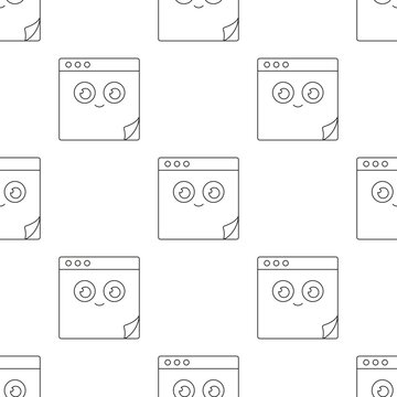 seamless pattern with contour stickers for notes