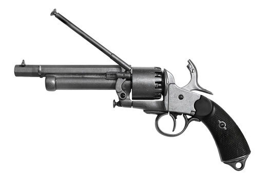 old west revolver isolated on transparent background