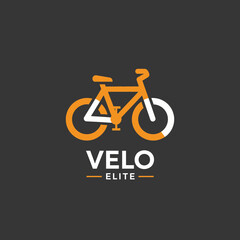 Fototapeta premium Modern Orange Bicycle Logo Design For Cycling Clubs