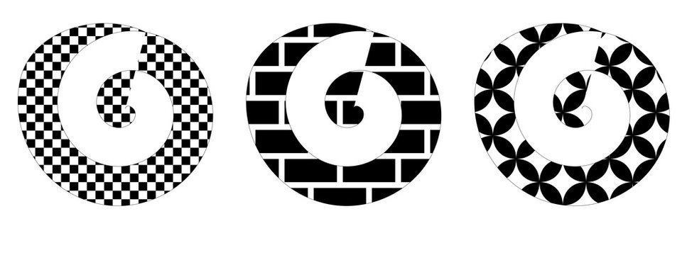 Set of vector spiral patterns