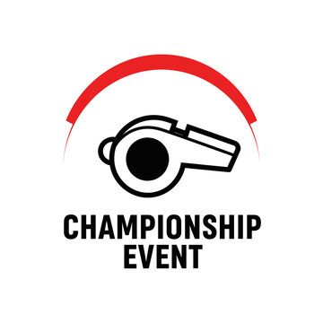 Official Whistle Icon For Championship Event Competition