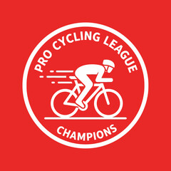 Fototapeta premium Pro Cycling League Champions Logo Emblem Sport Bicycle Icon Graphic