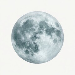 Naklejka premium Realistic full moon illustration.