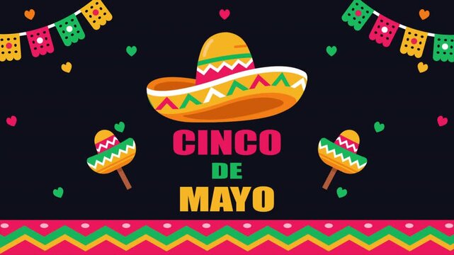 cinco de mayo hat maracas