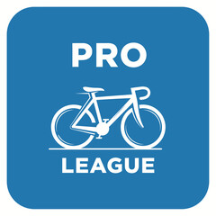 Fototapeta premium Professional Cycling League Logo: A Sleek Emblem for Competitive Bicycle Racing Events