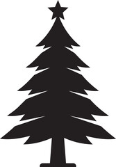 Obraz premium Christmas tree vector illustration of evergreen fir pine winter holiday decoration isolated spruce conifer branches with snow festive season celebration nature background xmas tree artwork