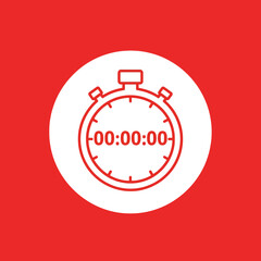 Fototapeta premium Simple Stopwatch Timer Icon For Performance Tracking