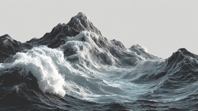 Dramatic ocean waves