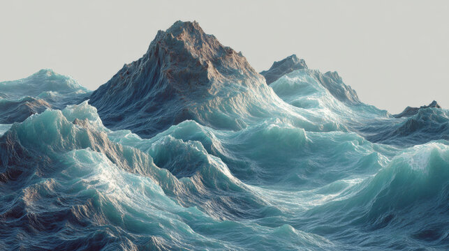 Turbulent ocean waves