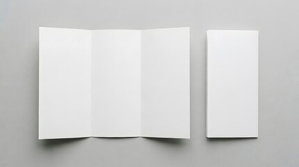 Fototapeta premium Tri fold and single fold brochure mockup templates for design and marketing