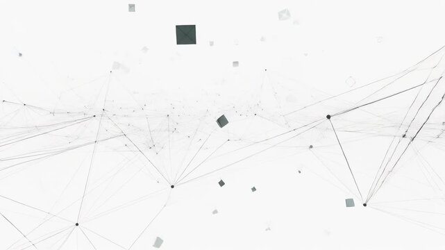 Abstract geometric motion lines with floating black dots