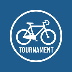 Fototapeta premium Vector Bicycle Tournament Symbol In Circle Design