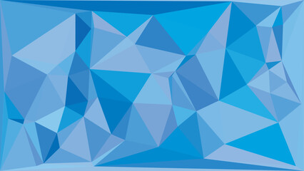 Obraz premium Modern blue low poly geometric background with abstract triangular facets and digital texture
