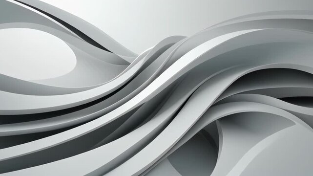Abstract fluid motion waves in grayscale animation sequence