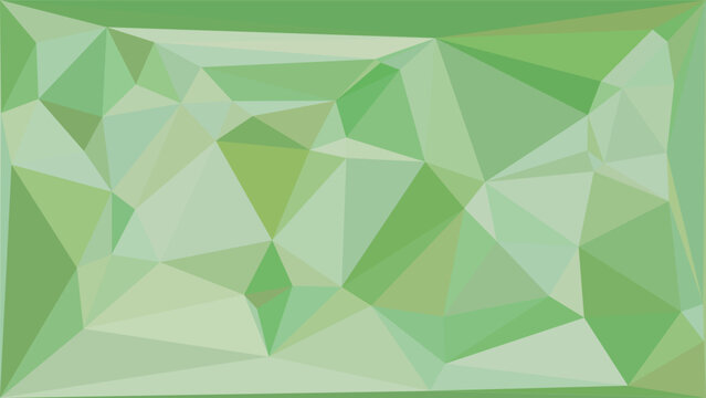 Dynamic green low poly vector background with abstract triangular shapes for creative projects
