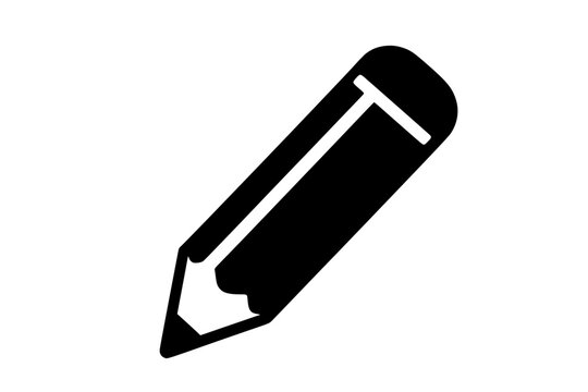 a black silhouette of a pencil on a white background ,black, icon, pen, pencil, silhouette 