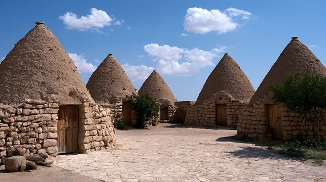 Awesome photo of traditional mudbrick beehive houses in Harran, Sanliurfa, Turkey.