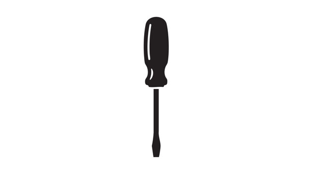 Monochrome flat screwdriver icon