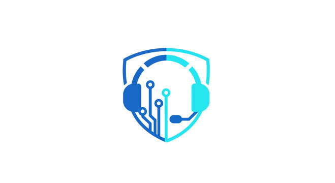 Innovative Tech Support Logo Representing Digital Assistance and Customer Service Solutions
