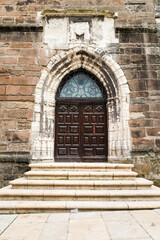 Fototapeta premium Entrance to San Antonio de Padua church in the old town of Aviles city, Asturias